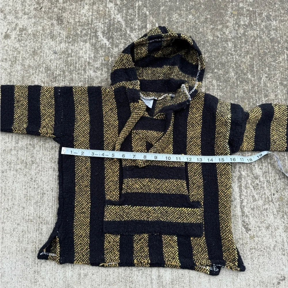 Kids knitted long sleeve Striped Hooded Sweater